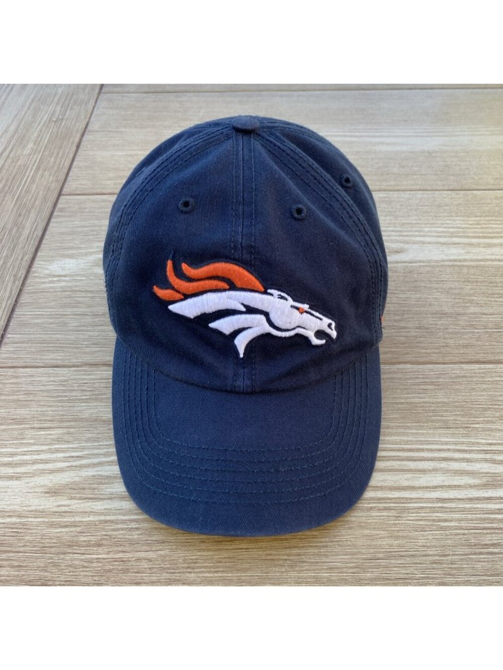 47 Brand Bronco Denvers Baseball Cap Fitted Large NFL Football Team Blue Strap